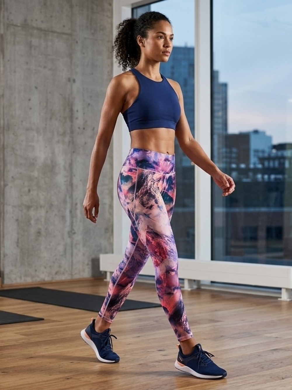 Size XL Old Navy Pink Purple Multicolor Marble High-Rise Leggings